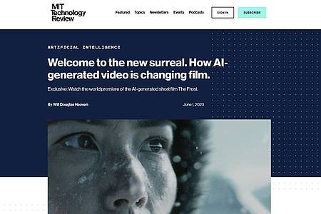 Große Augen: Dass und wie sich Künstliche Intelligenz inzwischen sogar am Kino versucht, lässt sich am Kurzfilm «The Frost» nachvollziehen.